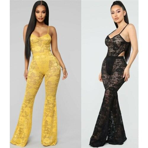 Swimming Suit For Women Lady Playsuit Bodycon Sleeveless Lace Top Jumpsuit Romper Trousers Club Bathing Suit Women 2Pcs New