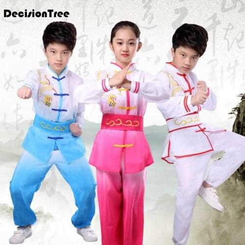 2021 chinese wushu clothing kungfu uniform martial arts suit tai chi changquan costume for men women boys girls children kids