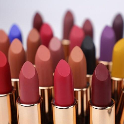 100pcs Customized Your LOGO Nude Glitter Lipstick Makeup Long Lasting Velve Sexy Shimmer Lip Stick Private Label Cosmetics