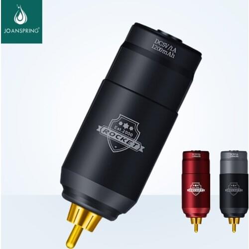 5 Gears Adjustment Wireless Power Mini Rocket Power Supply Rechargeable Tattoo Power Supply RCA Connector For Rotary Machine