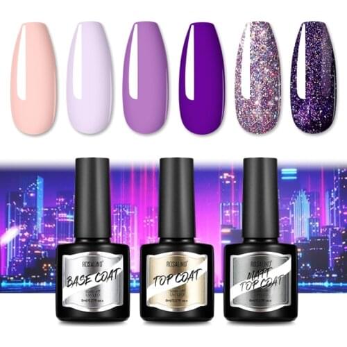 8ml Pure Color Nail Gel Polish for Manicure Vernis Base Top Coat Soak Off UV LED