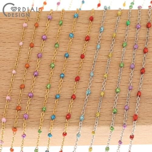 Cordial Design Jewelry Accessories/Hand Made/Multicolor Shiny Oil Drop/DIY/Stainless Steel Chain/Jewelry Findings & Components