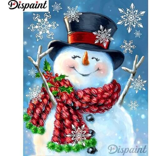 Dispaint Full Square/Round Drill 5D DIY Diamond Painting "Snowman snowman" Embroidery Cross Stitch 3D Home Decor A12980
