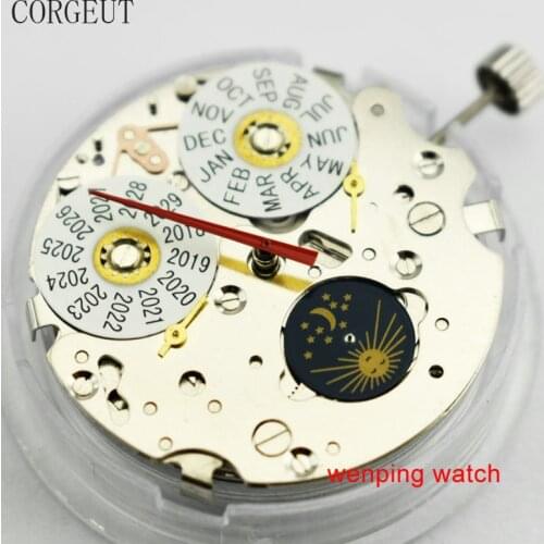 Corgeut ST1655 Automatic Mechanical Movement Moon Phase Day Date watch part P760