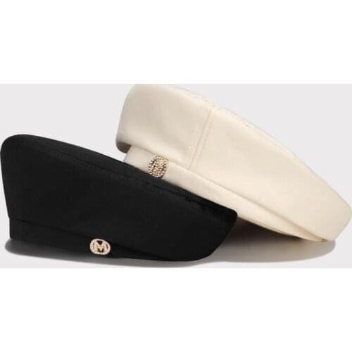 2021 Spring Beret Hats For Women Cotton Solid Color Fashion Retro Thin Painter Cap Hat Female Gorras Vintage Flat Women Hat