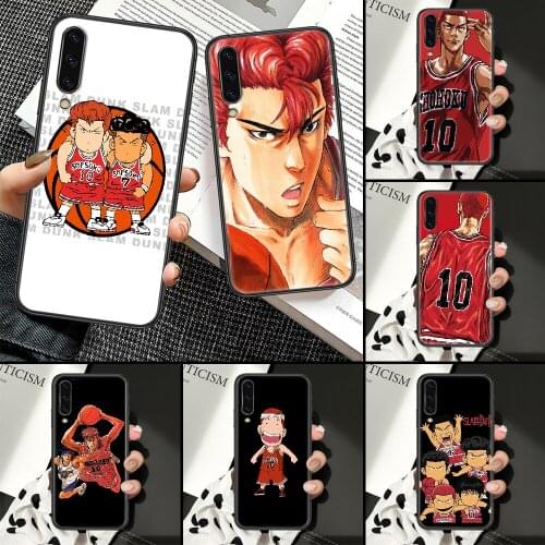 SLAM DUNK Anime Phone Case For Samsung Galaxy A10 A12 A20E A21S A30 A32 A40 A50 A51 A52 A70 A71 A72 A5 A6 A7 2018 black luxury