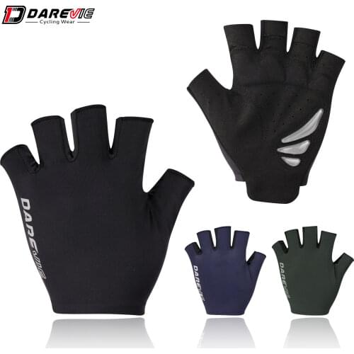 Darevie Cycling Gloves Summer Men Women Gel Half Short Finger Shockproof Breathable Antibacterial MTB Road Bicycle Equipment