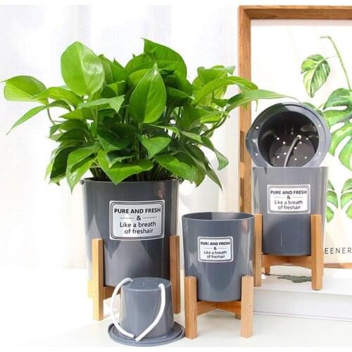 Wooden Four-legged Flower Stand Strong Durable Free Holder Plant Pot Shelf Tray Bonsai Display Bamboo Garden Stand