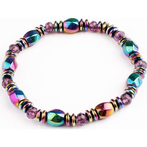 Electroplating color black magnet bracelet wholesale hand-woven bracelet bracelet