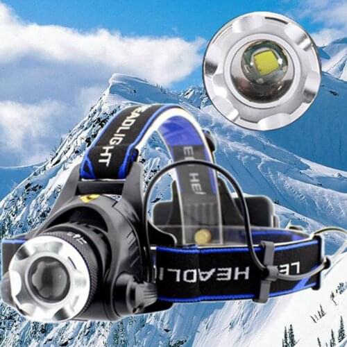 JIGUOOR T6 Bike Bicycle Headlamp Headlight Zoomable Adjustable LED Light Waterproof Head Torch Flashlight For Fishing Hunting