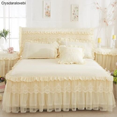 Bed Set 1 PC Lace Bedspread 2PCS Pillowcases Bedding Set Pink/purple/red Bedspreads Sheet for Girl Bed Cover King/Queen Size