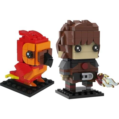 MOC Tears Detoxify The Beast Phoenix Building Block Model Magician Fawkes Dragon Knight Kids Bricks Model Educational Kids Toys