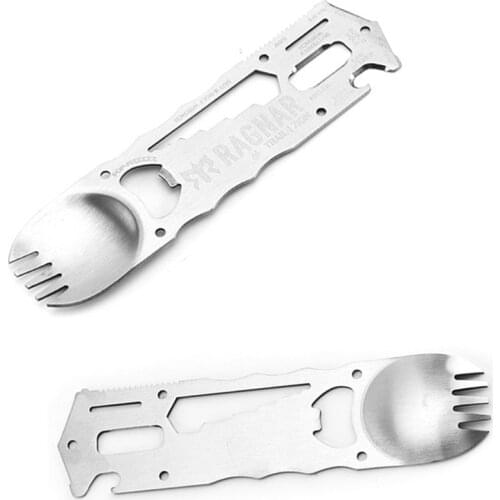 Camp Spoon Fold Spork Fork Tableware Knife Cutlery Bottle Outdoor Cutlery Portable EDC Spoon Fork Knife Hiking Multi