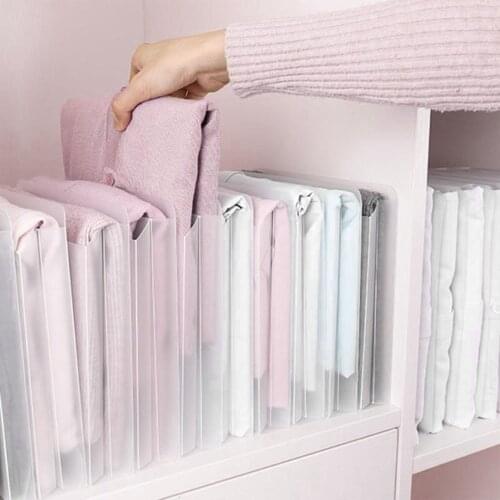 5/10/15/20Pcs Multi-Use Lazy Folding Board Space Saving Creative Closet Folder Dust-proof Storage Boxes Travel Wardrobe Storage