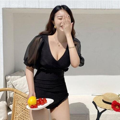 Fashion Womens One-piece Swimsuit Sexy Swimming Pool Monokiniswimwear Monokini Short Sleeve Swimsuit Bikini Beach Swimwear