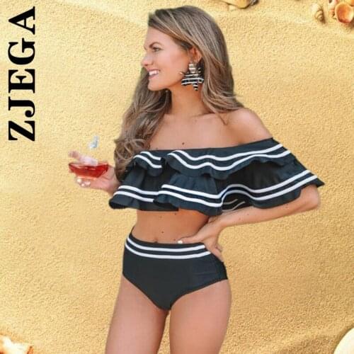 2021 New Bandeau Bikini Set High Waist Swimwear Women Bikini Swimsuit Beach Bathing Suit Padded Swimming Suit Beachwear Biquini