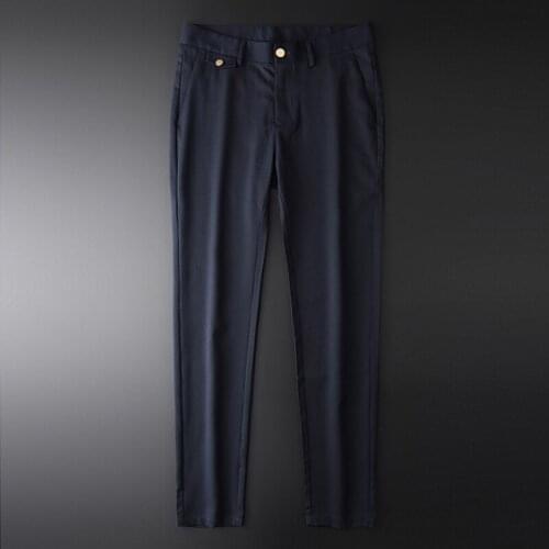 New Wool Mens Pants Luxury Business Casual Male Suit Pants Autumn and Winter Slim Fit Solid Color Man Trousers Plus Size 4XL