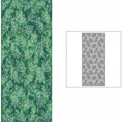 New Slim Spotted Olive Leaves Background Plate Craft Embossing Mold 2021 Metal Cutting Dies for Scrapbooking Album Card Making