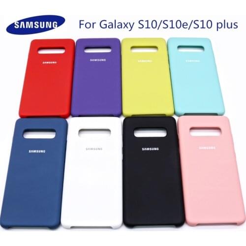 Original Samsung Galaxy S10 Plus Liquid Silicone Case Silky Soft-Touch Back Protective Cover For Samsung galaxy S10 S10E S10plus