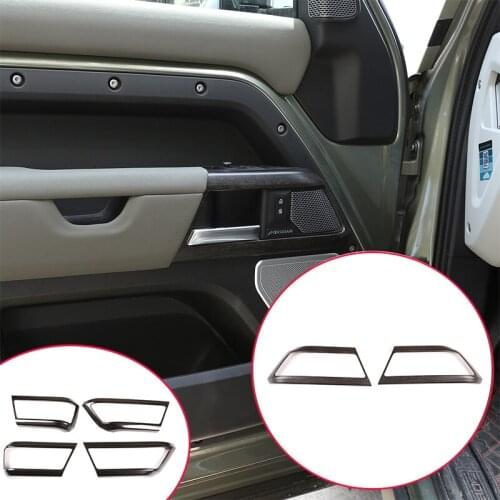 Car interior Door Frame Trim for Land Rover Defender 90 110 2020-2021 ABS Door Inner Handle Decorative Frame Car Decoration