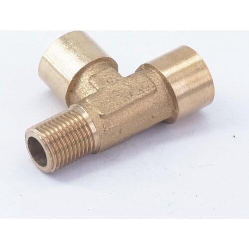 LOT 2 Tee 3 Way Brass Pipe fitting Connector 1/4" BSP Female x 1/4" BSP Female x 1/4" BSP Male Thread for water fuel gas