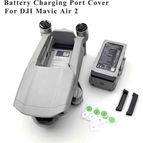 Dustproof Cover Battery Charging Port Anti-oxidation Cap Terminal Cover and Number Sticker for DJI Mavic Air 2 Drone Accessories