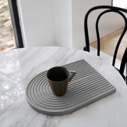 Concrete Tray Silicone Mold DIY Stripe TrayHome Storage PlateCement Northern Europe Household Contracted Design silicone Molds