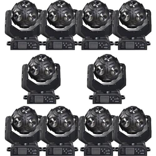 10pcs Football Led Moving Head Light Y Axis Endless Rotation 12x20W cree RGBW 4IN1 LEDS Solar Storm 12*12 w 4in1 led football