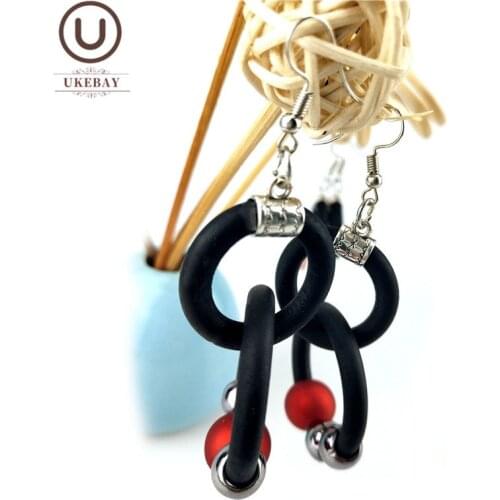 UKEBAY New Pearl Pendant Earrings Women Korean Earrings Rubber Handmade Indian Jewelry Designer Fashion Drop Earring Wholesale