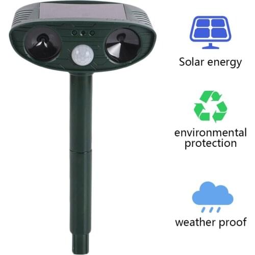 Animal Ultrasonic Cats Dogs Repeller Solar Powered Motion Activated Frighten Animals 511 For Outdoor Gardening