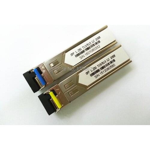 10 pairs/lot Optic Fiber 1.25G BiDi SFP Transceiver with Single LC Connector 20km