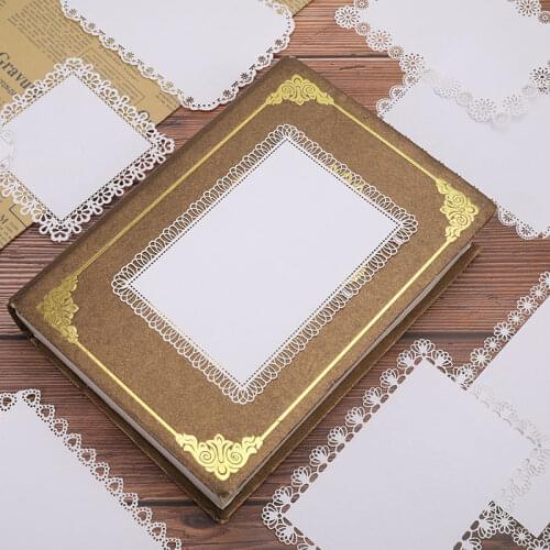 10Pcs Decorative Paper Circle lace Material Paper Craft Paper Scrapbooking Vintage Decorative DIY Craft Photo Album