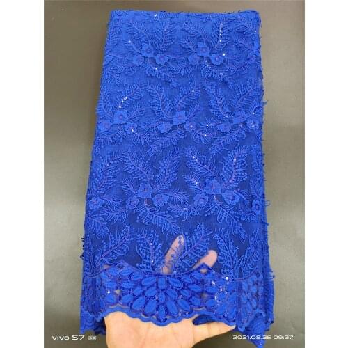 2021 High Quality African Guipure Lace Fabric French Net Embroidery Tulle Lace Fabric For Nigerian Wedding Party Dress J272 (1)
