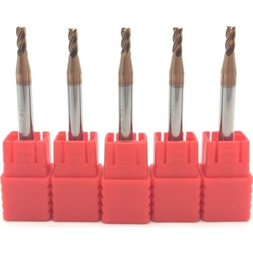 5PCS HRC60 2.5mm Solid Carbide Endmills ENDMILL D2.5X8XD4X50L 4 Flute Standard Length Side milling Slotting Profiling face mill