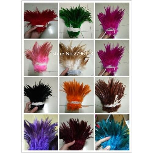 50 PCS Natural Colourful Rooster Feathers Fly Tying Bulk Feathers Christmas Decorations For Home Wedding New Year Cosplay Sale