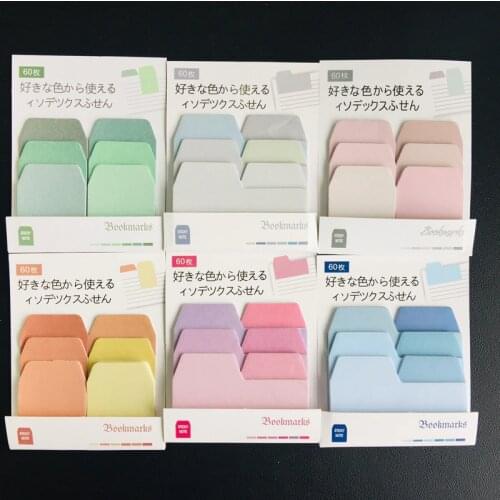 60Pages Gradient Color N Times Indexes Memo Pad Sticky Notes Planner Bookmark Stationery School Office Supply