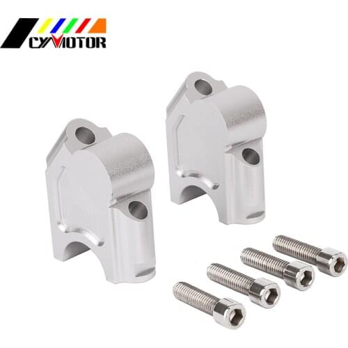 Motorcycle CNC Aluminum HandleBar Clamp Riser Adaptor For Benelli TRK 502 2016 2017 16 17