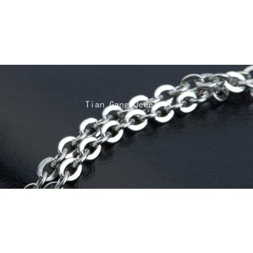 18"-40" Wholesale Product 50pcs/Lot High Quality 3.2mm 316L Stainless Steel Fashion Silver Color Cross Chain Necklace On Sale