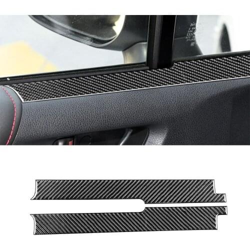 Inner Window Decoration Cover Trim Sticker Decal for Subaru BRZ for Toyota 86 2016-2020 Automotive Accessories Carbon Fiber