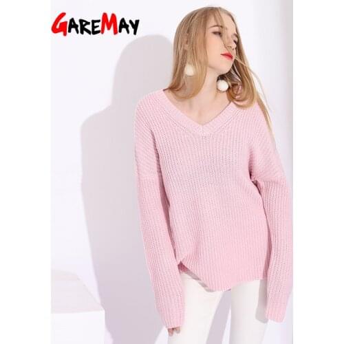 Женские пуловеры с V-образным вырезом GareMay China At AliExpress