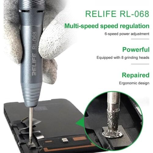 Relife RL-068 Polish tool,wood Jade polishing,Rust removal,Sculpture,Chip IC polishing,Face dot matrix,Seamless repair