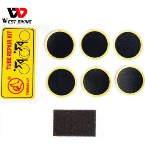 WEST BIKING Mountain Bike Tire Repair Piece No Glue Chip Bicycle Tire Repair Kit Thin Road Bike Tire Repair No Glue one Set