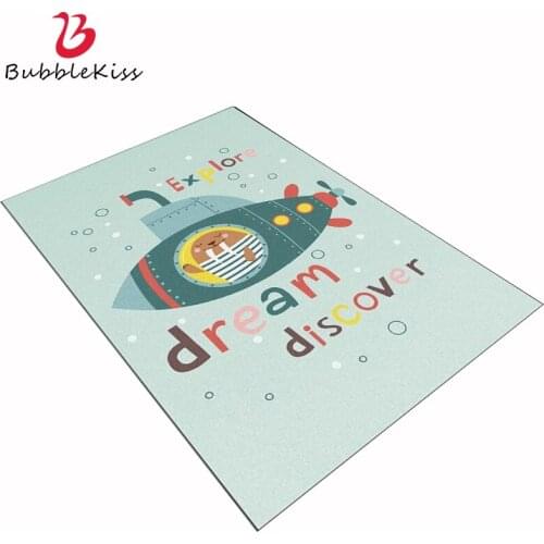 Bubble Kiss New Cute Cartoon Sea Lion Ocean Swimming Carpet Modern Living Room Decor Carpet Green Grey Carpet Bedroom Decor Rug