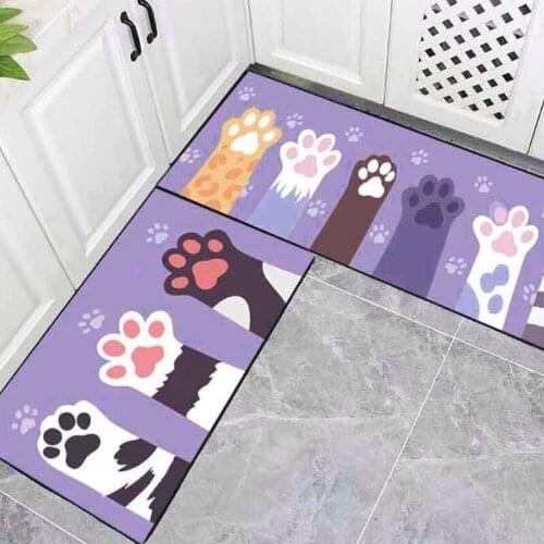 Lovely Long Kitchen Mat Entrance Doormat Non-Slip Floor Mat Bathroom Kitchen Carpet Water Absorption Rug Hallway Bath Mat Tapete