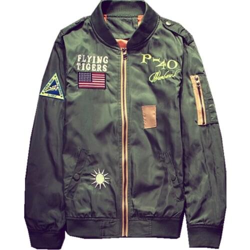 Bomber Jacket 2018 Mens Fashion spring Autumn Military Motorcycle Print aircraft Jackets Men Flight Ma-1 Pilot Air Force coat