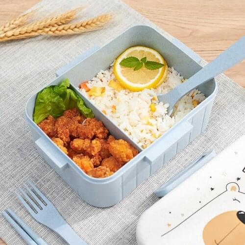 Cute Cartoon Lunch Box Microwave Dinnerware Food Storage Container Children Kids School Office Portable Bento Box