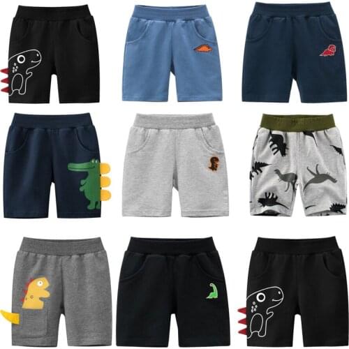 Summer 2021 Baby Boys Short Pants Children Bottom Clothes 2-8Y Big Dinosaur Boys Sport Pants Childrens Clothing