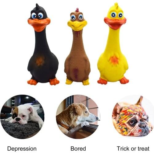 2021 Hot Sell Newest Screaming Chicken Pets Dog Cats Toys Squeeze Squeaky Sound Funny Safety Rubber For Dogs Molar Chew Toys