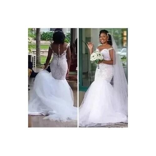 Top Sale Sweetheart Lace Tulle Custom Made Bridal Gown Wedding Dresses 2022