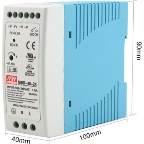 MDR-60-24 Industrial DIN Rail 24V 2.5A 60W Power Supply MEAN WELL MDR-60
